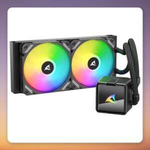 Sharkoon S50 ARGB 240 mm AIO Liquid CPU Cooler, Black, Intel LGA1700/1851 & AMD AM4/AM5