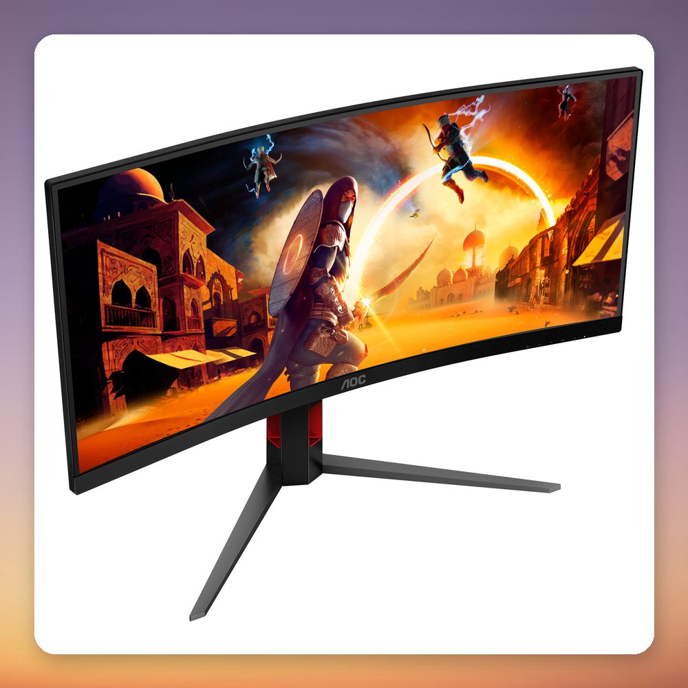 AOC CU34G4 34-Inch WQHD 180 Hz Curved Gaming Monitor, Fast VA, FreeSync Premium