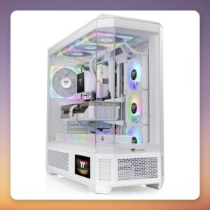 Thermaltake View 600 TG Snow White Big Tower Case, E-ATX, Tempered Glass
