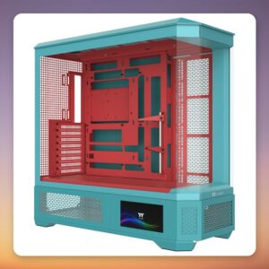 Thermaltake View 600 TG Mint Strawberry Big Tower Case, Tempered Glass, E-ATX