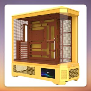 Thermaltake View 600 TG Big Tower Case, Butter Caramel Yellow, Tempered Glass
