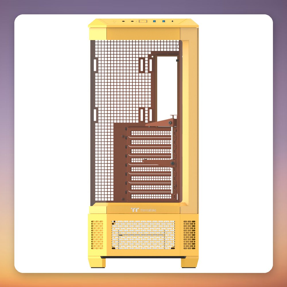 Thermaltake View 600 TG Big Tower Case, Butter Caramel Yellow, Tempered Glass – image 2