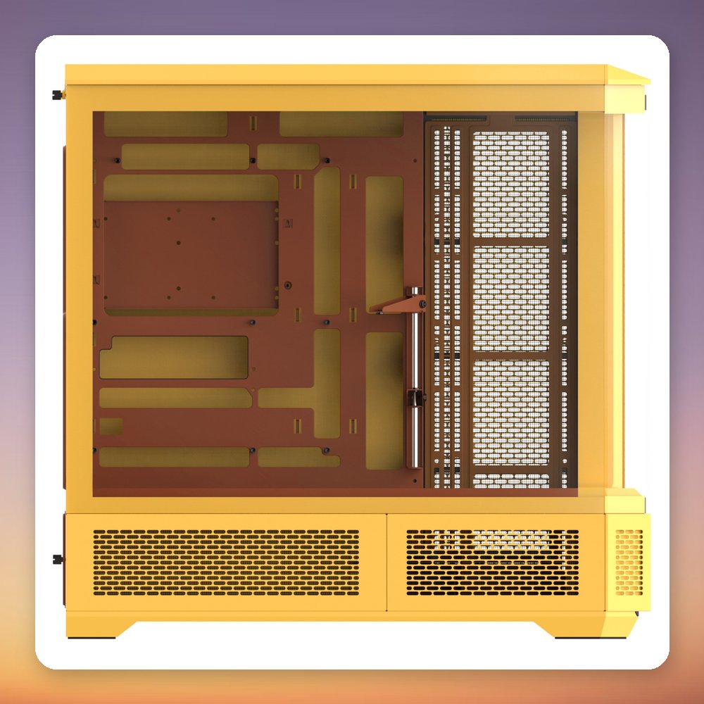 Thermaltake View 600 TG Big Tower Case, Butter Caramel Yellow, Tempered Glass – image 4