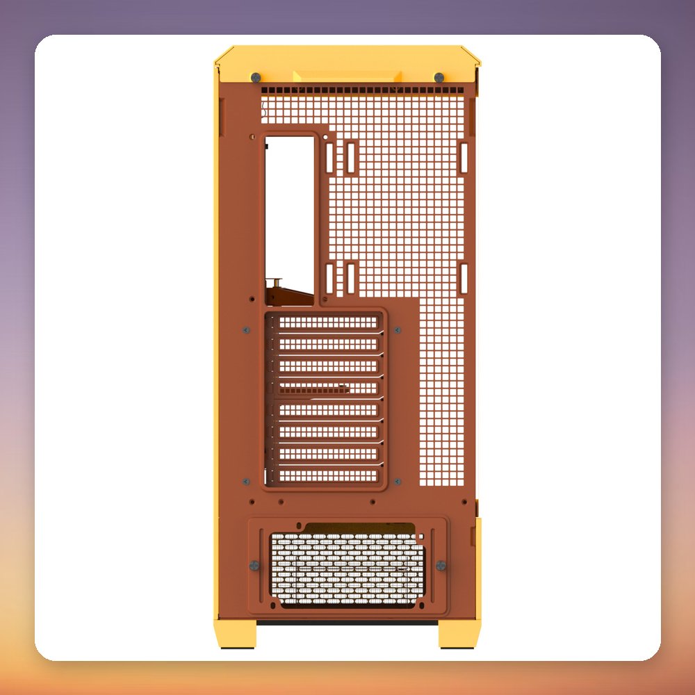 Thermaltake View 600 TG Big Tower Case, Butter Caramel Yellow, Tempered Glass – image 6