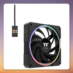 Thermaltake TS 120 EX RGB 120 mm Addressable RGB Case Fan, Black, 3-Pack