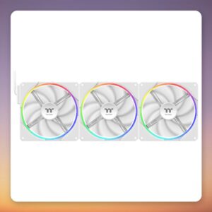 Thermaltake TS 140 EX RGB 140 mm ARGB Fan, White, 3-Pack