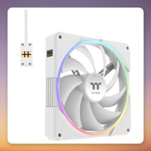 Thermaltake TS 140 EX RGB 140 mm ARGB Fan, White, 3-Pack