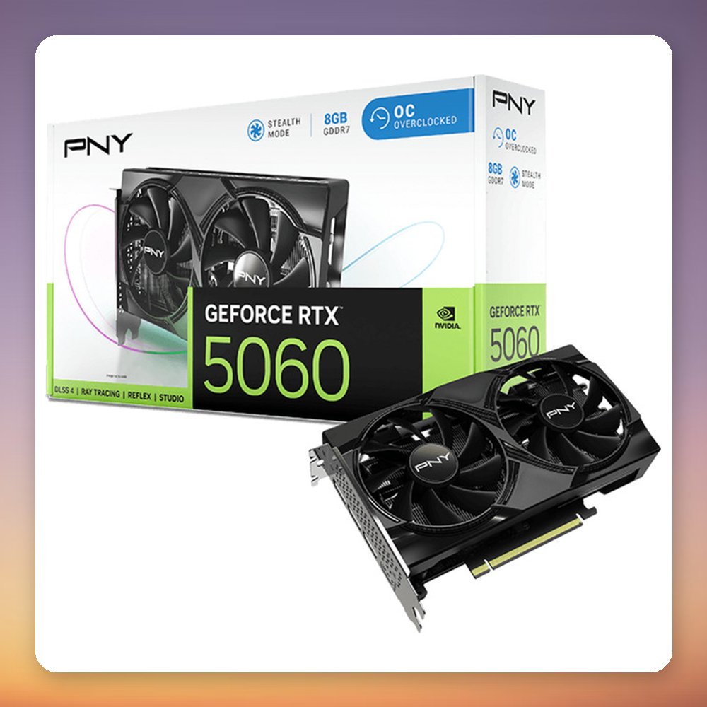 PNY GeForce RTX 5060 Dual Fan OC 8 GB GDDR7 Graphics Card