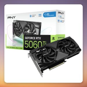 PNY GeForce RTX 5060 Ti 8 GB GDDR7 Graphics Card, PCIe 5.0, 3x DisplayPort 2.1b, HDMI 2.1b