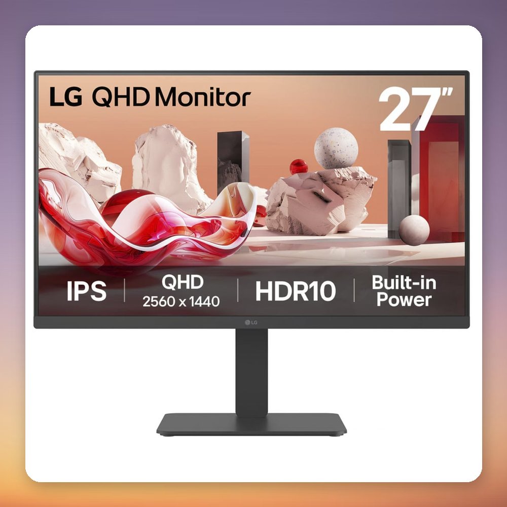 LG 27BA45QB-B 27-inch QHD IPS Monitor, 75 Hz, HDMI, DisplayPort, USB Hub – image 2