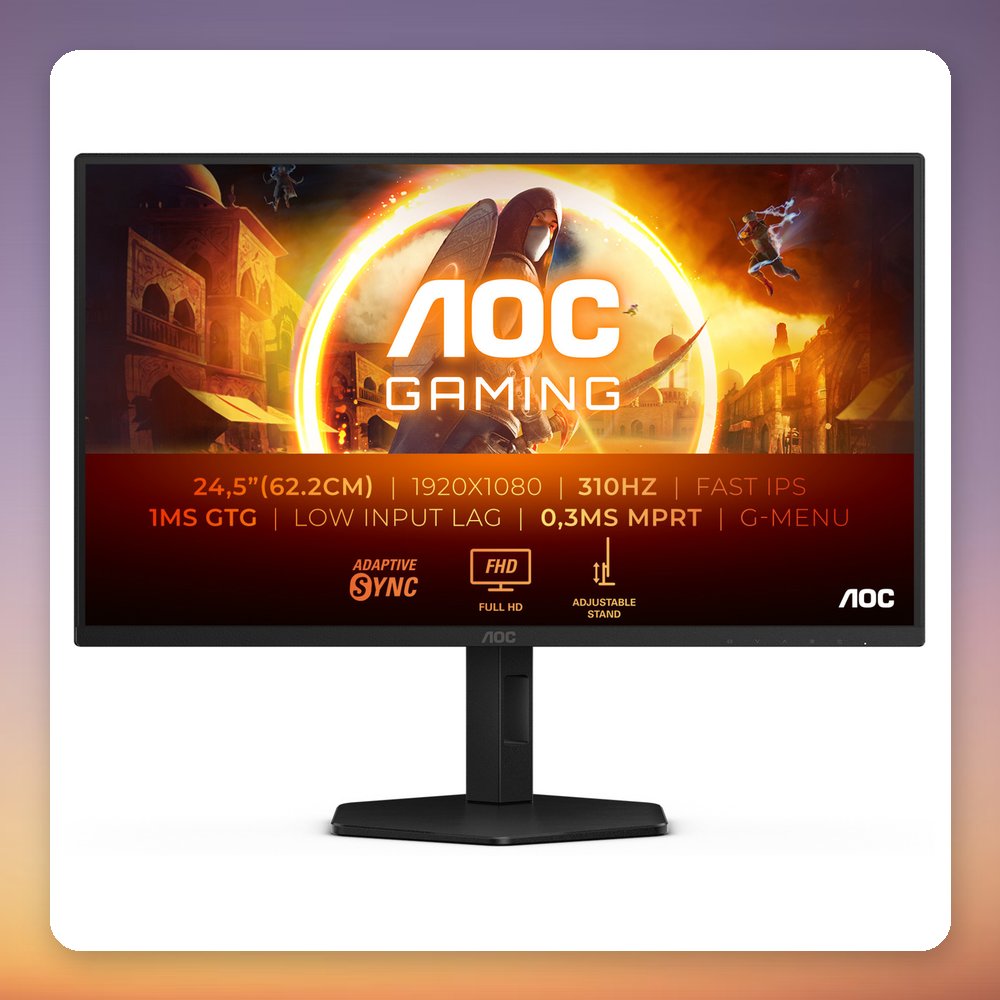 AOC 25G4SXU 24.5" Full HD Fast IPS 310 Hz Gaming Monitor, G-Sync Compatible – image 2