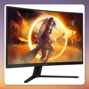 AOC CQ32G4VE 31.5″ QHD 180Hz Curved Gaming Monitor, Fast VA, 1500R