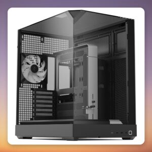 APNX V2 Mid-Tower ATX Case, Black, 3x Tempered Glass, 4x 140 mm ARGB Fans