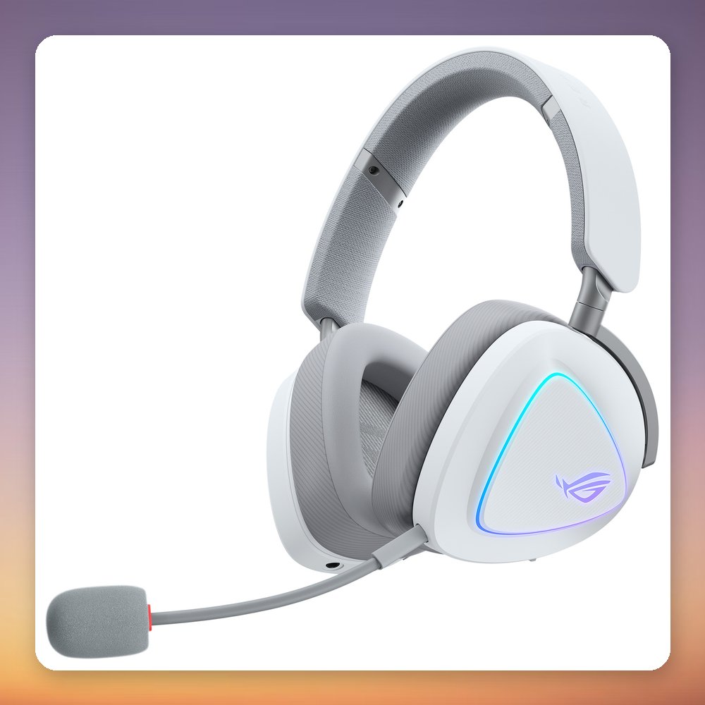 Asus ROG Delta II Tri-Mode Wireless Gaming Headset, White, 2.4 GHz/Bluetooth/3.5 mm – image 2