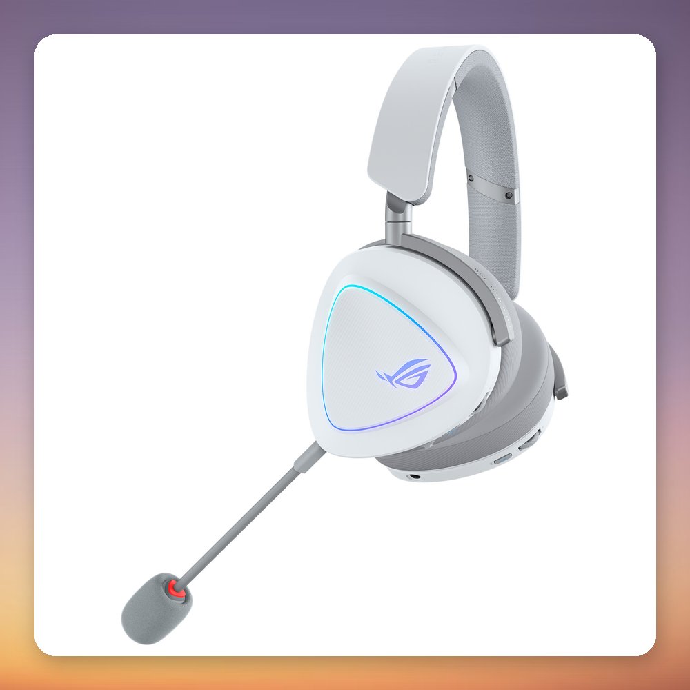 Asus ROG Delta II Tri-Mode Wireless Gaming Headset, White, 2.4 GHz/Bluetooth/3.5 mm – image 6