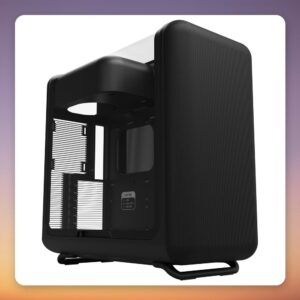 HYTE X50 Pitch Black E-ATX Mid-Tower Case, Tempered Glass, Mesh Front