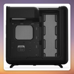 HYTE X50 Pitch Black E-ATX Mid-Tower Case, Tempered Glass, Mesh Front