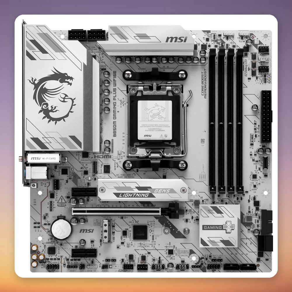 MSI B850M Gaming Plus WiFi 6E AM5 Micro-ATX Motherboard, DDR5, PCIe 5.0 M.2 – image 3