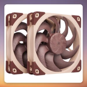 Noctua NF-A12x25 G2 PWM Sx2-PP 120 mm Fan Twin Pack, Brown/Beige