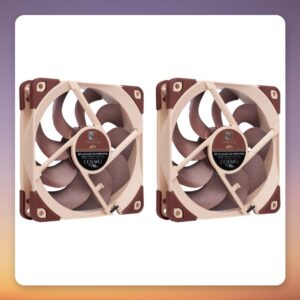 Noctua NF-A12x25 G2 PWM Sx2-PP 120 mm Fan Twin Pack, Brown/Beige