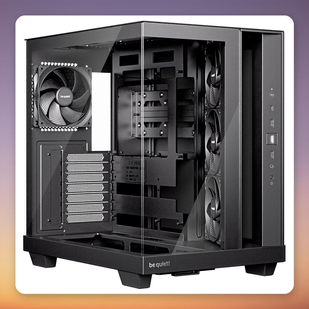 be quiet! Light Base 500 Midi Tower ATX Case, Black, 4x Pure Wings 3 Fans