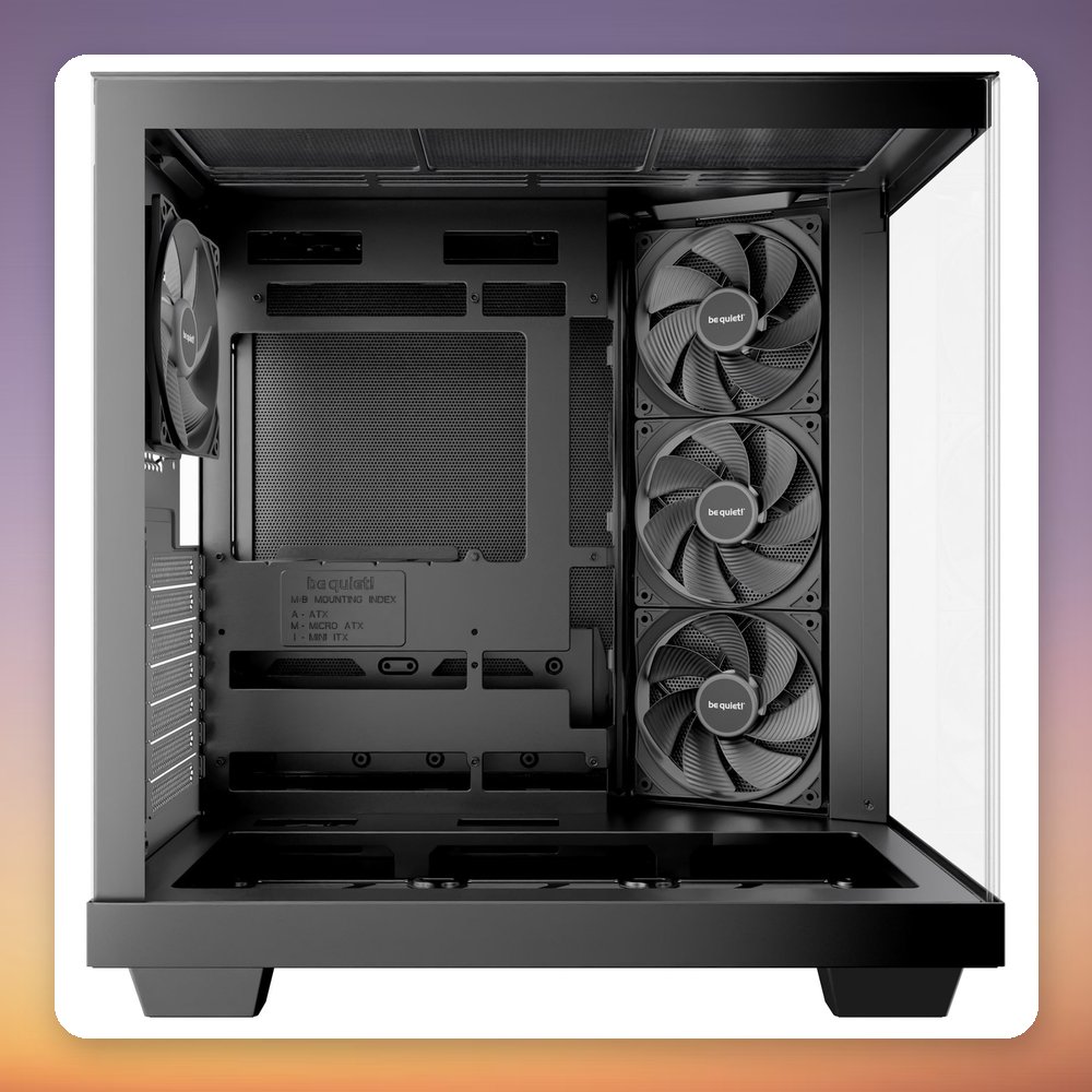 be quiet! Light Base 500 Midi Tower ATX Case, Black, 4x Pure Wings 3 Fans – image 2
