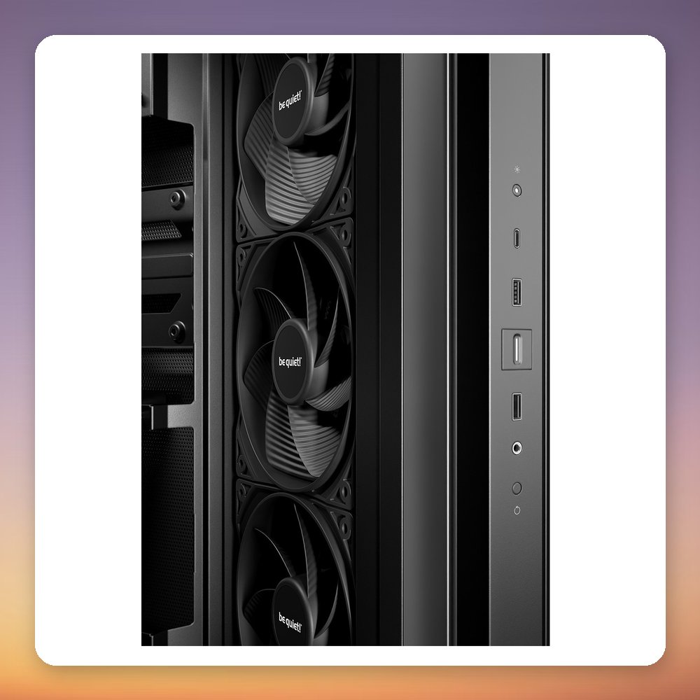 be quiet! Light Base 500 Midi Tower ATX Case, Black, 4x Pure Wings 3 Fans – image 5