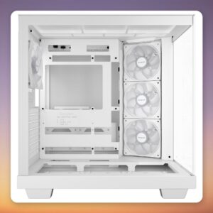 be quiet! Light Base 500 LX White Midi Tower Case, Dual Tempered Glass, 4x ARGB Fans