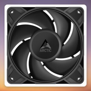 Arctic P12 Pro PST 120 mm PWM Fan, Black, 5-Pack with Daisy-Chain Cable