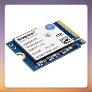 Kingston NV3 1 TB PCIe 4.0 NVMe M.2 2230 SSD, 6,000 MB/s