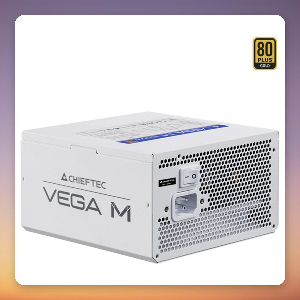 Chieftec Vega M 1000W 80 PLUS Gold Fully Modular ATX 3.1 PSU, White