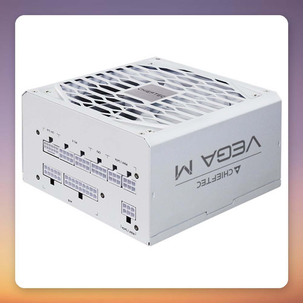Chieftec Vega M 1000W 80 PLUS Gold Fully Modular ATX 3.1 PSU, White – image 2