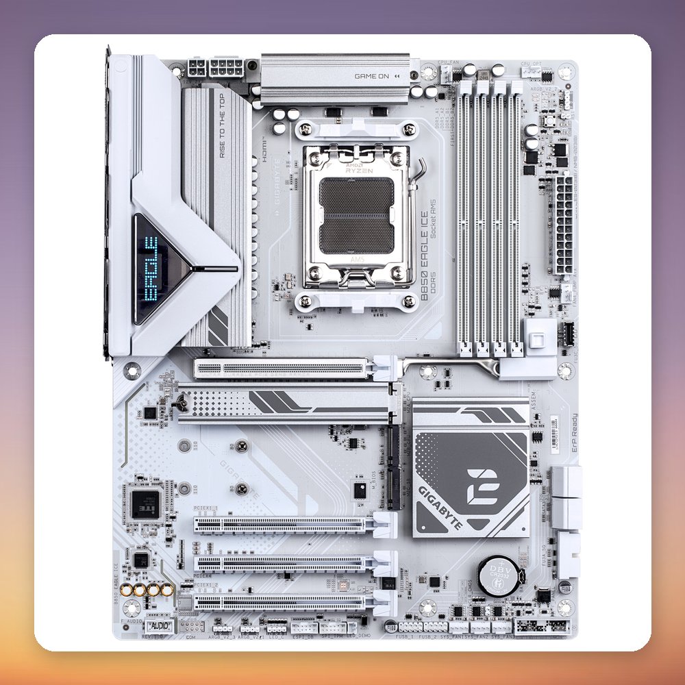 GigaByte B850 EAGLE ICE ATX Motherboard, AM5, AMD B850, DDR5, White – image 3