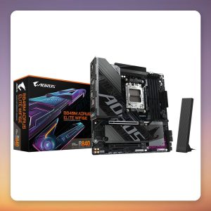 Gigabyte B840M AORUS ELITE WIFI6E AM5 Micro ATX Motherboard, DDR5, Wi-Fi 6E, 2.5GbE