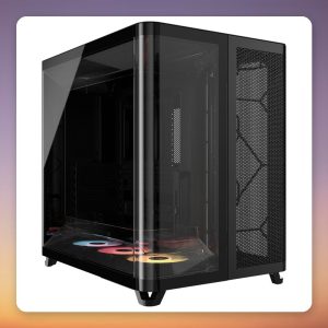 Corsair AIR 5400 RS-R ARGB Midi-Tower Case, Black, Panoramic Glass, 3x 120 mm ARGB Fans