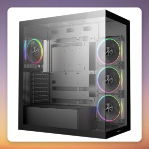 Deepcool CG580 4F V2 ATX Mid-Tower Case, Black, Dual Tempered Glass, 4x ARGB Fans