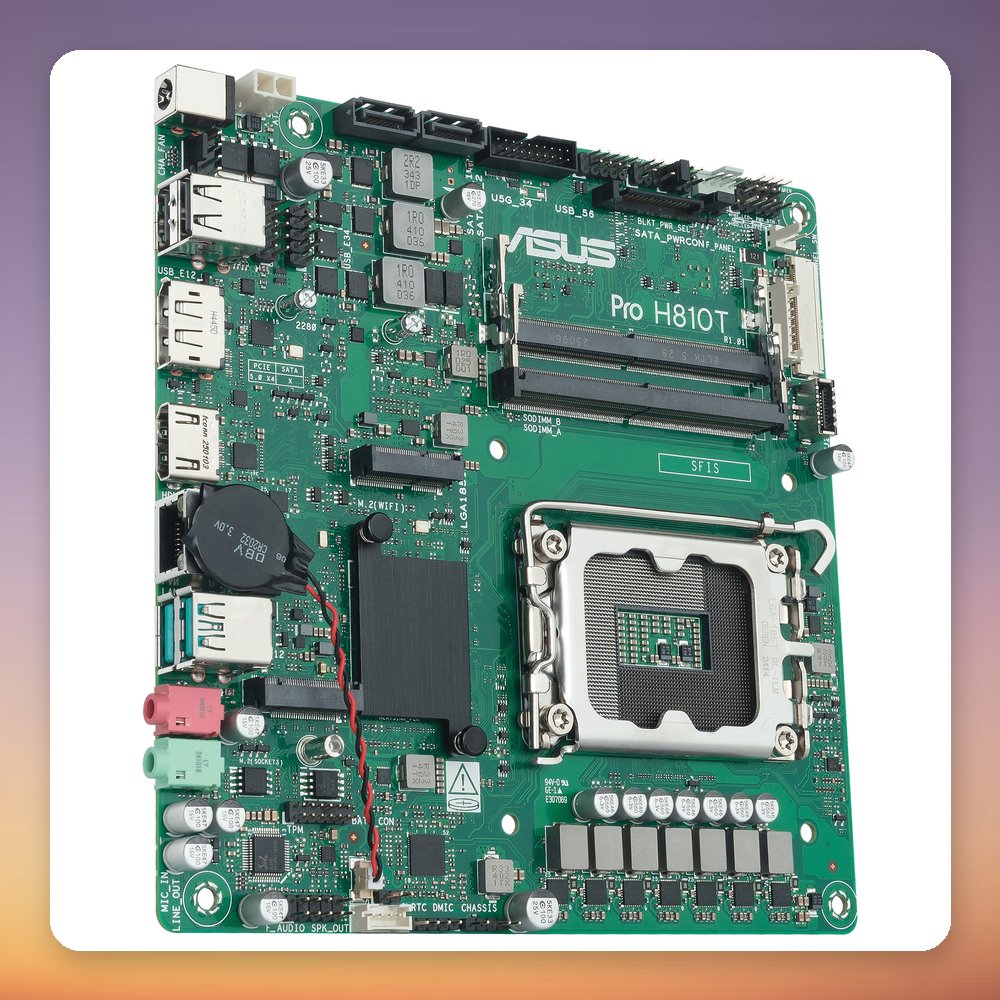 Asus PRO H810T-CSM Intel H810 LGA 1851 Thin Mini-ITX Motherboard, DDR5 SO-DIMM – image 3