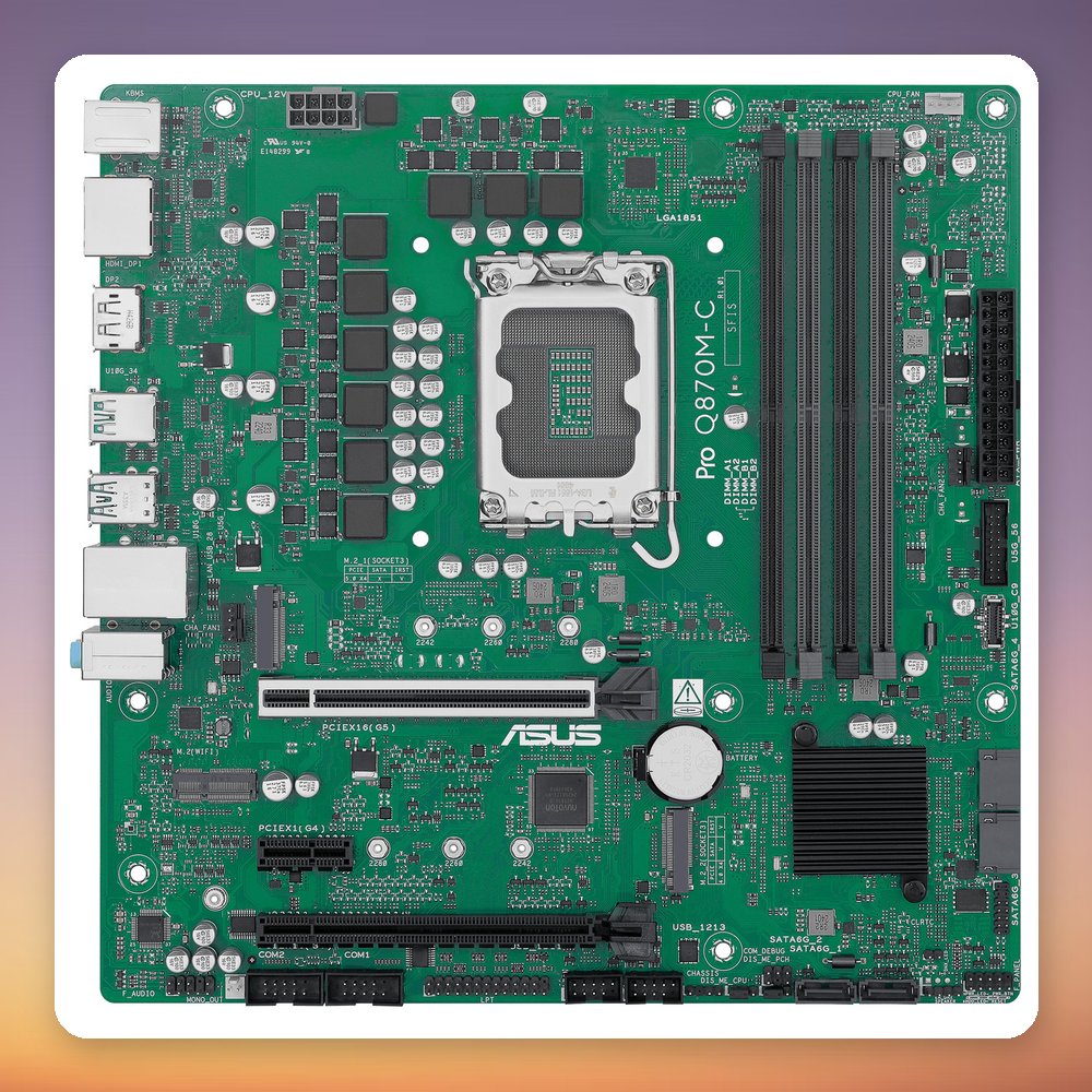 Asus PRO Q870M-C-CSM Intel Q870 LGA 1851 DDR5 micro-ATX Motherboard – image 2