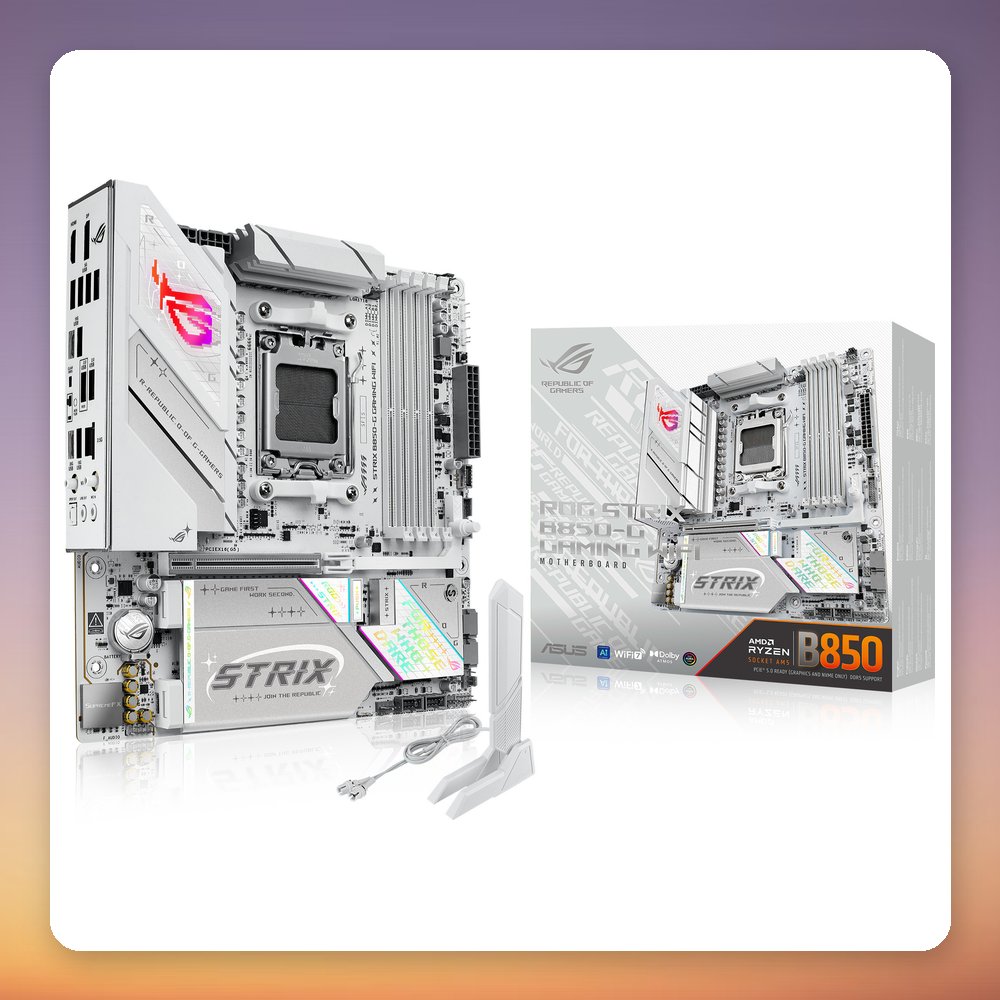 Asus ROG Strix B850-G Gaming WiFi AM5 mATX Motherboard, DDR5, Wi-Fi 7