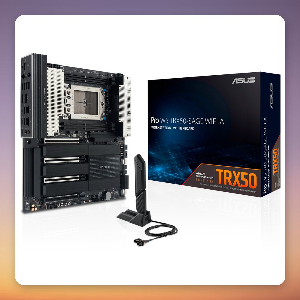 ASUS Pro WS TRX50-SAGE WIFI A sTR5 SSI-CEB Motherboard, AMD TRX50, DDR5 ECC, 10GbE, Wi-Fi 7