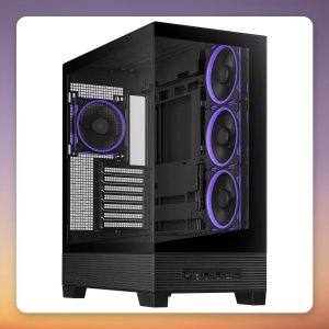 Asus A31 PLUS TG ARGB Mid-Tower ATX Case, Black, 4x ARGB Fans, Dual Tempered Glass