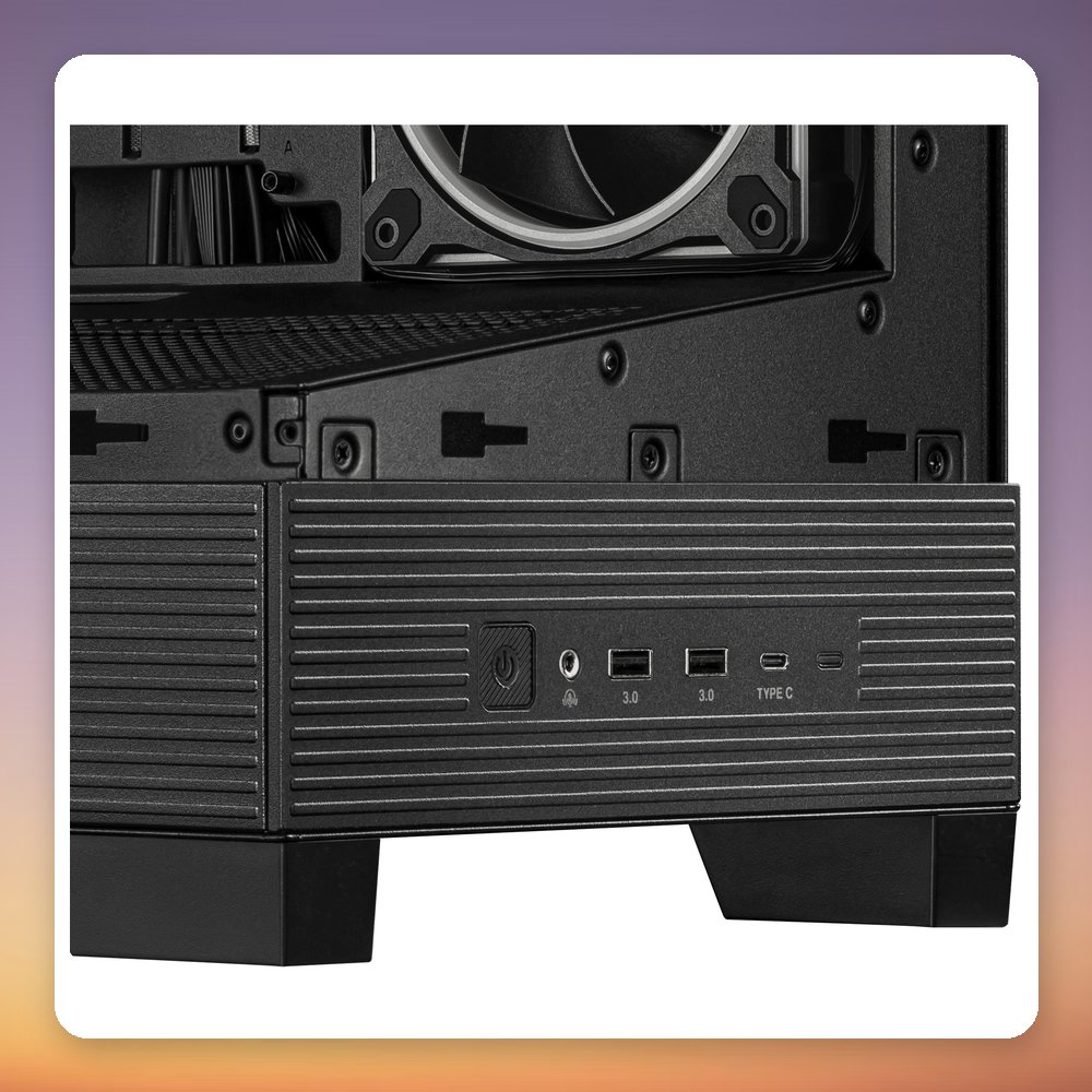 Asus A31 PLUS TG ARGB Mid-Tower ATX Case, Black, 4x ARGB Fans, Dual Tempered Glass – image 5