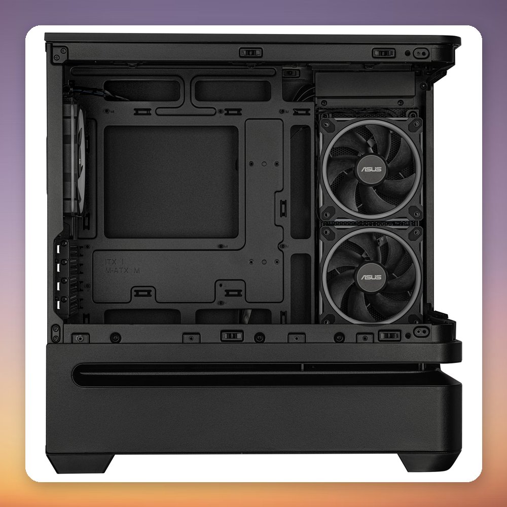 ASUS PRIME AP202 TG ARGB Micro-ATX Case, Black, 2x Tempered Glass, 3x 120 mm ARGB Fans – image 6
