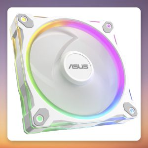 Asus Prime MR120 ARGB Reverse Fan 120 mm PWM Case Fan, White, Single Pack