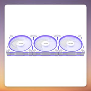 Asus Prime MR120 ARGB 120 mm PWM Case Fan, White, 3-Pack
