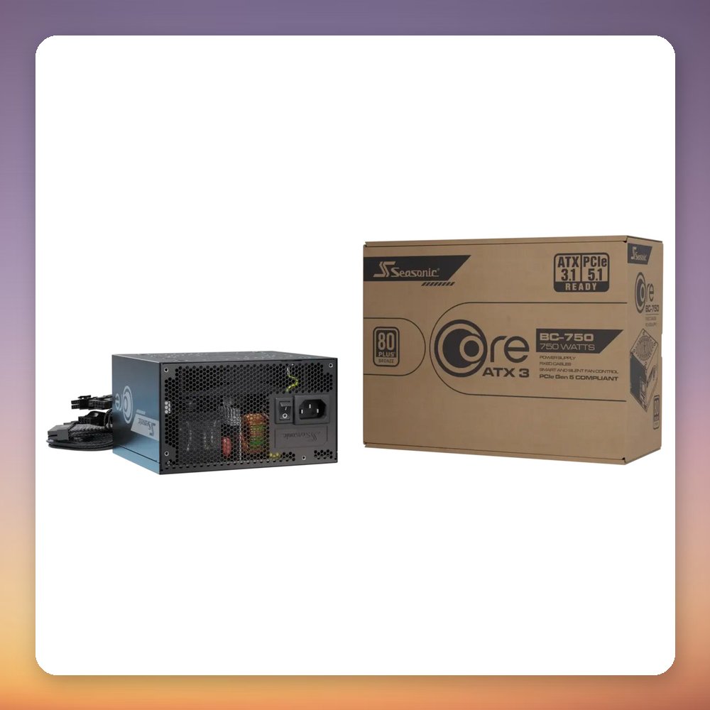 Seasonic CORE BC-750 750W 80 PLUS Bronze ATX 3.1 PSU, Black – image 5