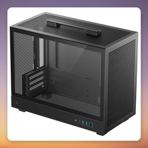 Deepcool CH160 PLUS Micro-ATX Mini Tower Case, Black, Mesh Front, Tempered Glass