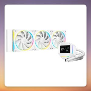 Deepcool LM360 WH 360 mm AIO Liquid CPU Cooler with 2.4-inch IPS Display, White