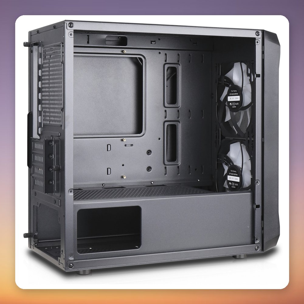 Silentware Air 10 Micro-ATX Mesh Case with 2x 140 mm ARGB Fans, Black, Tempered Glass – image 5