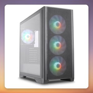Silentware Air 1000 Mid Tower Case, E-ATX, Black, Tempered Glass, 4x ARGB Fans